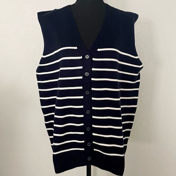 NWT Zara Striped Knit Vest - Picture 2 of 11